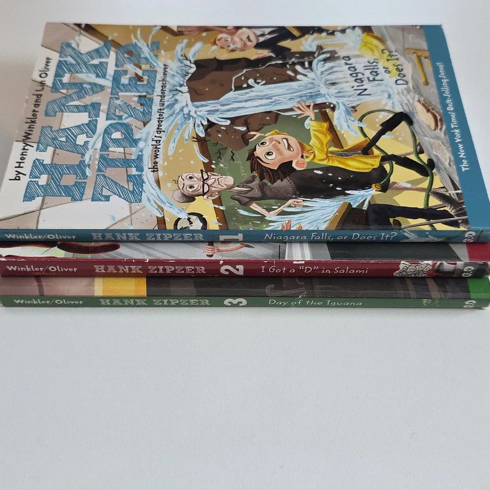 Hank Zipzer by Henry Winkler Lin Oliver - Ages 7 To 10 - Set Of 3 Chapter Books